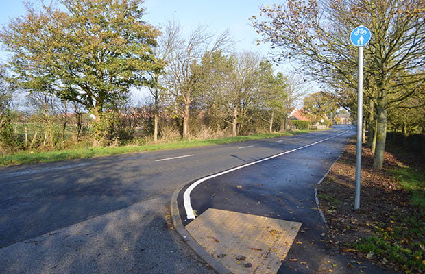 The new path is wider and safer for pedestrians and cyclists. 