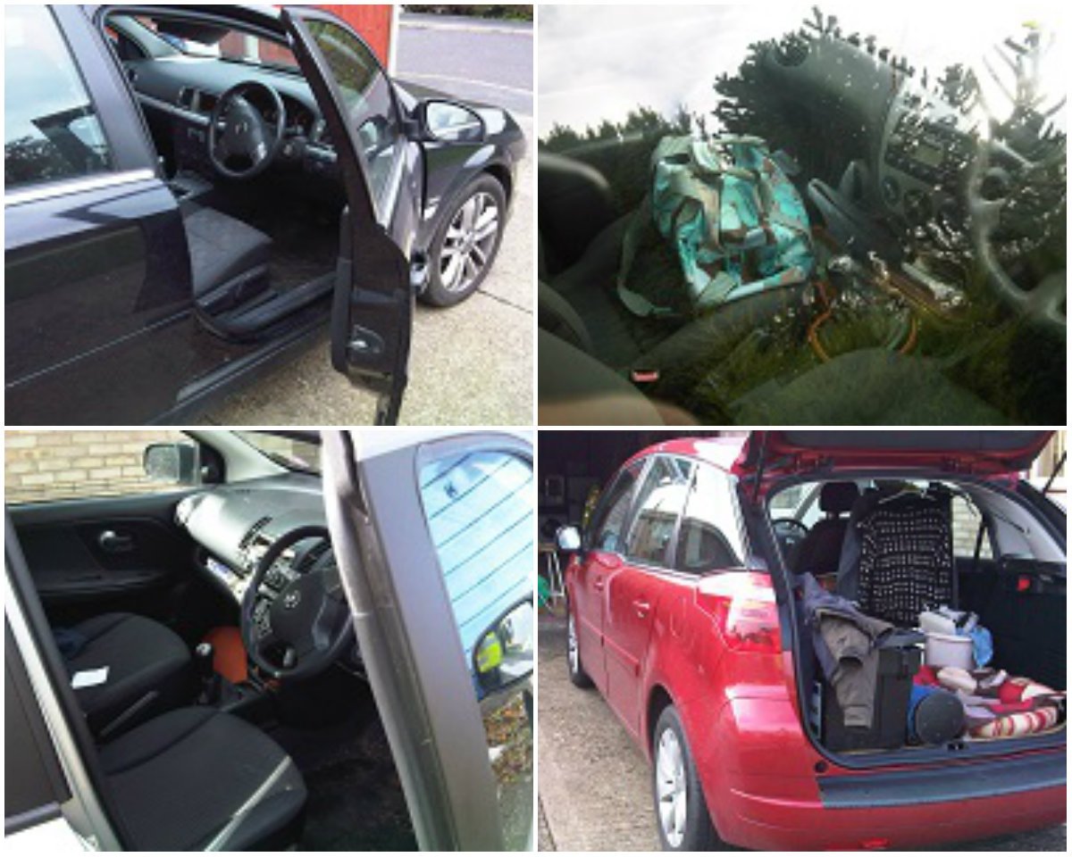 Lincolnshire Police officers on patrol took photos of the cars left uncooked or with valuables on display.