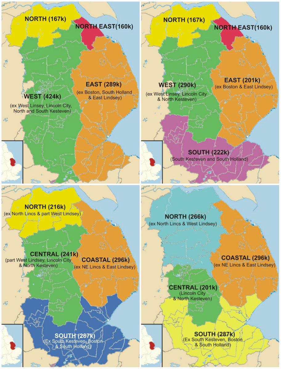 Possible models for unitary authorities in Lincolnshire. Illustrations: Jim Charters