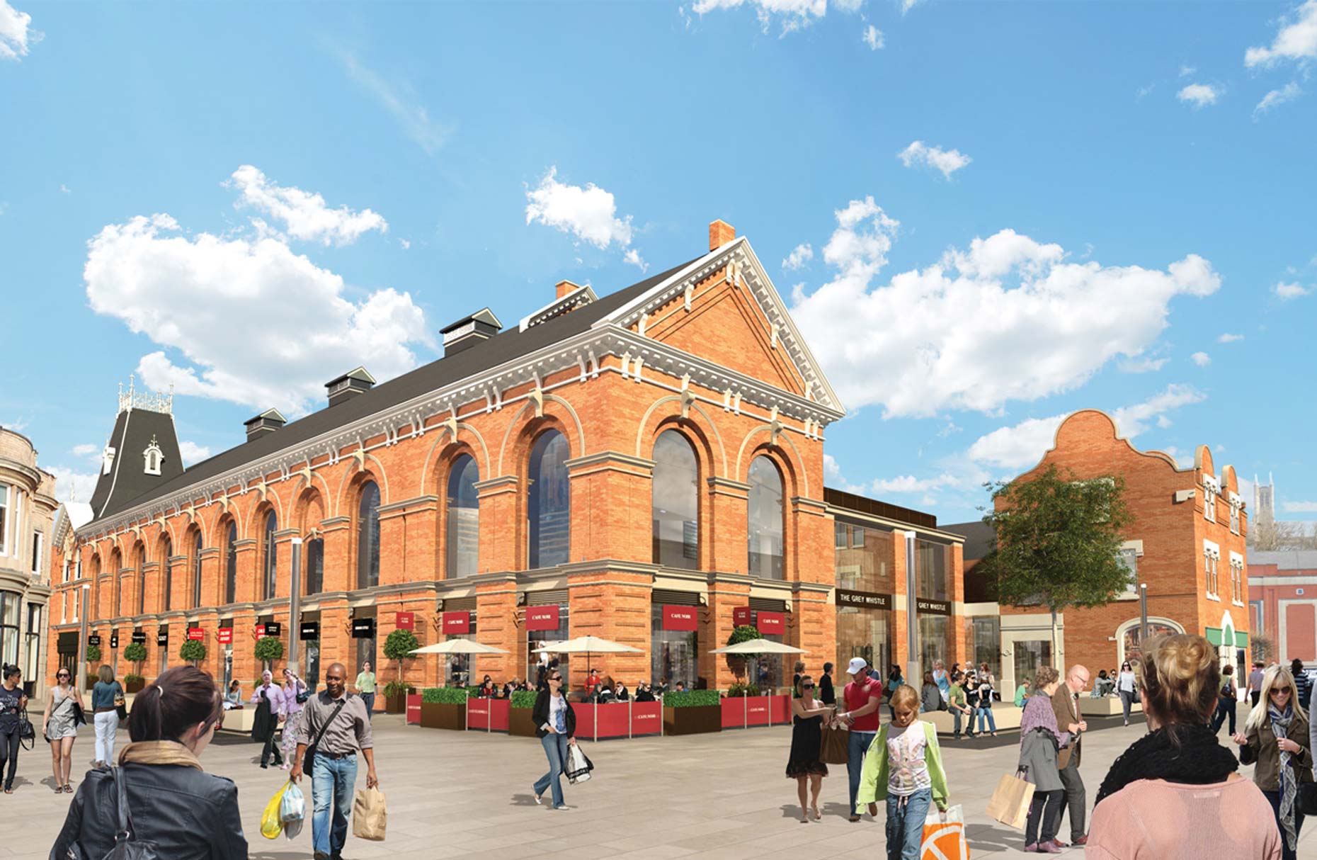 Lincolnshire Co-operative plans to remove modern extensions to the Corn Exchange and revamp the old facade.