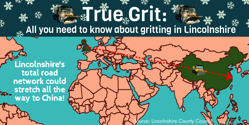 Gritting infographic series by Lincolnshire County Council.