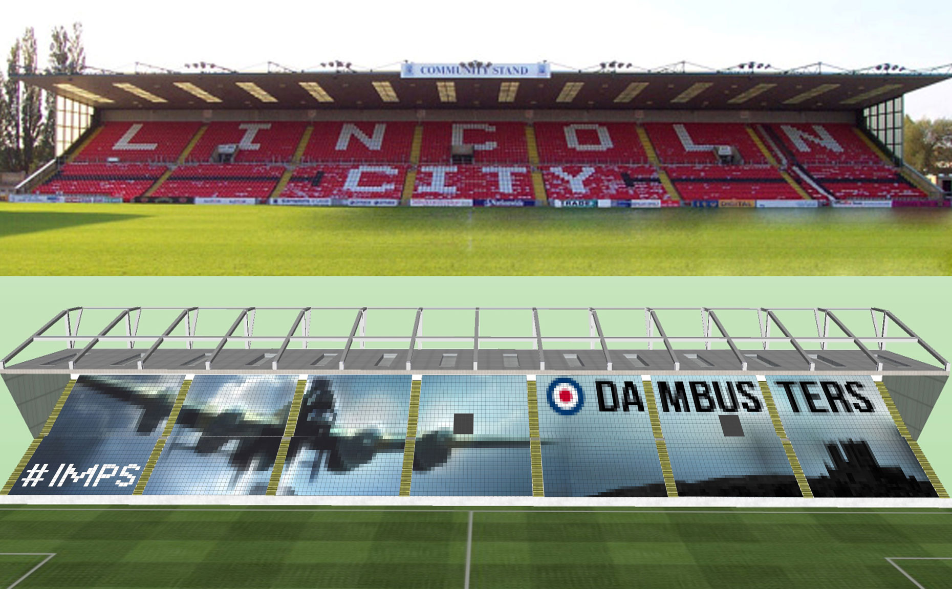 Lincoln City's plans to create a giant Dambusters mosaic to raise funds