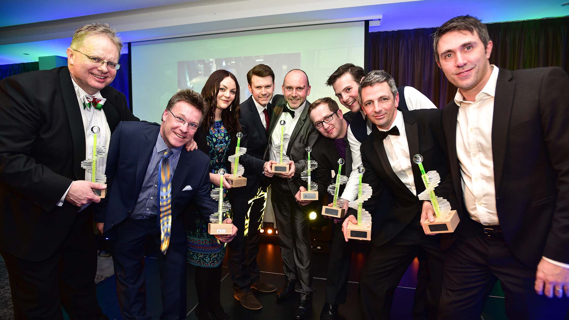 All the award winners celebrating at the first Lincolnshire Digital Awards ceremony. Photo: Steve Smailes for Lincolnshire Business