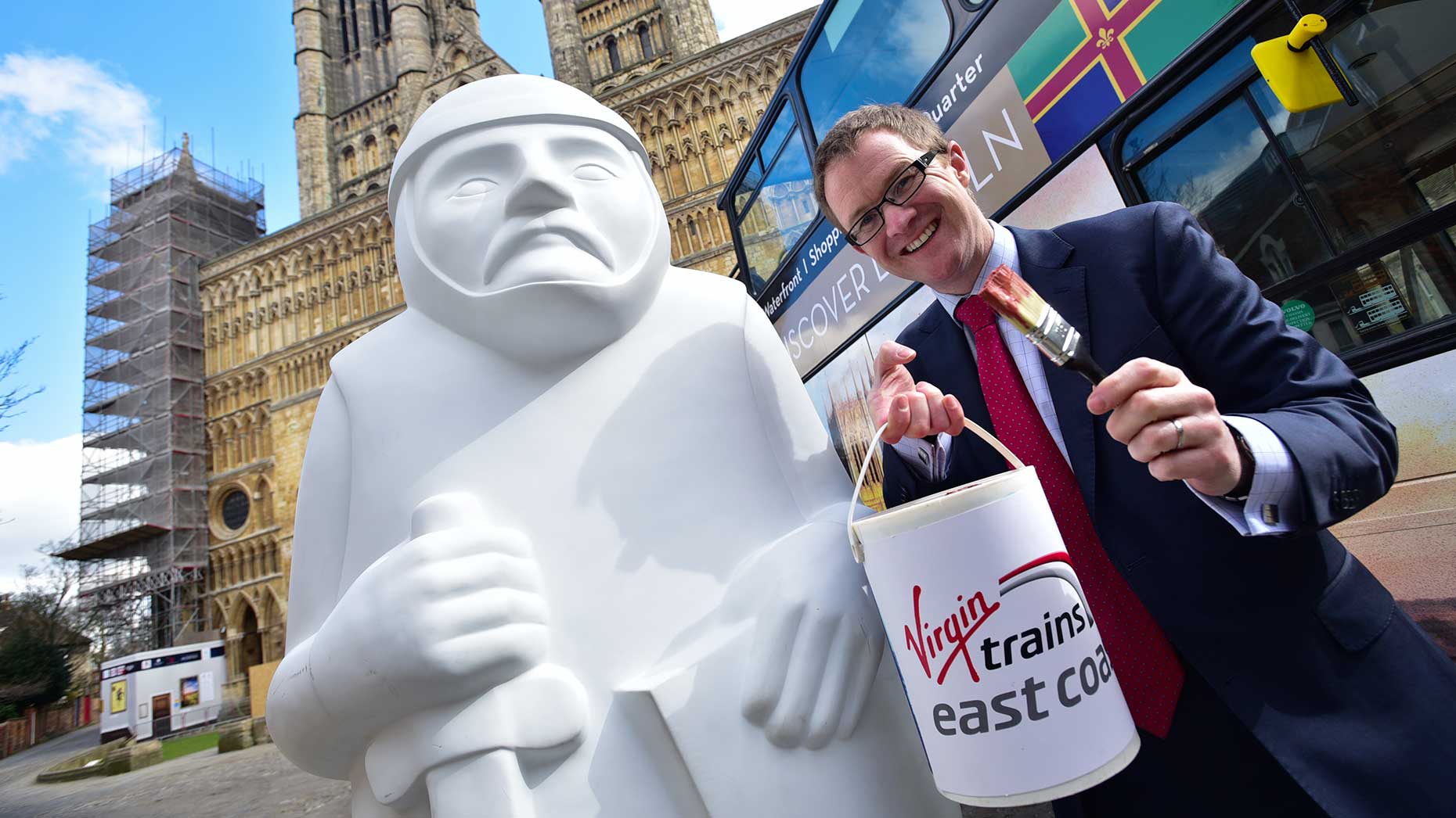 Virgin Trains East Coast Managing Director David Horne with the company's new Lincoln baron. Photo: Steve Smailes for The Lincolnite