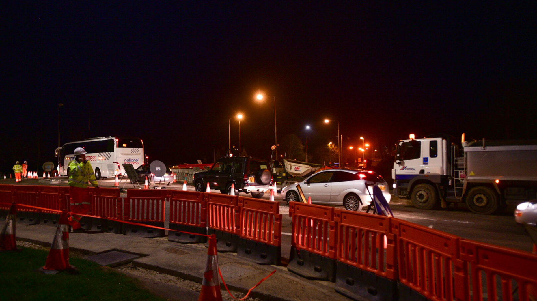 Overnight road closures on Canwick Road and Canwick Hill will continue for another month. Photo: Steve Smailes for The Lincolnite