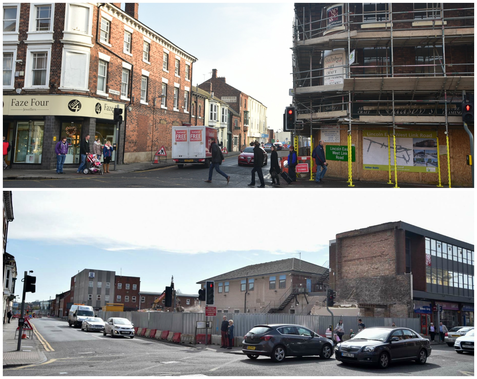 There's a notable change to the Lincoln High Street streetscape. Photos: Steve Smailes for The Lincolnite