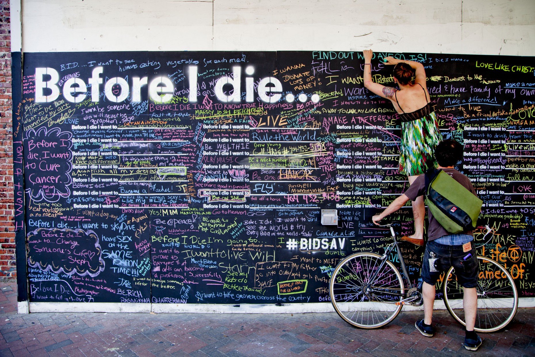 The Before I Die wall has become an international art project, bringing people together to think about their dreams.