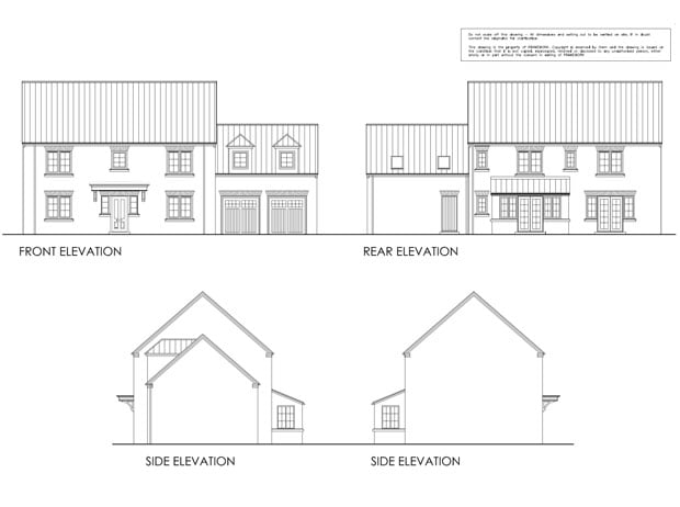 An example of the style of houses planned for the area.