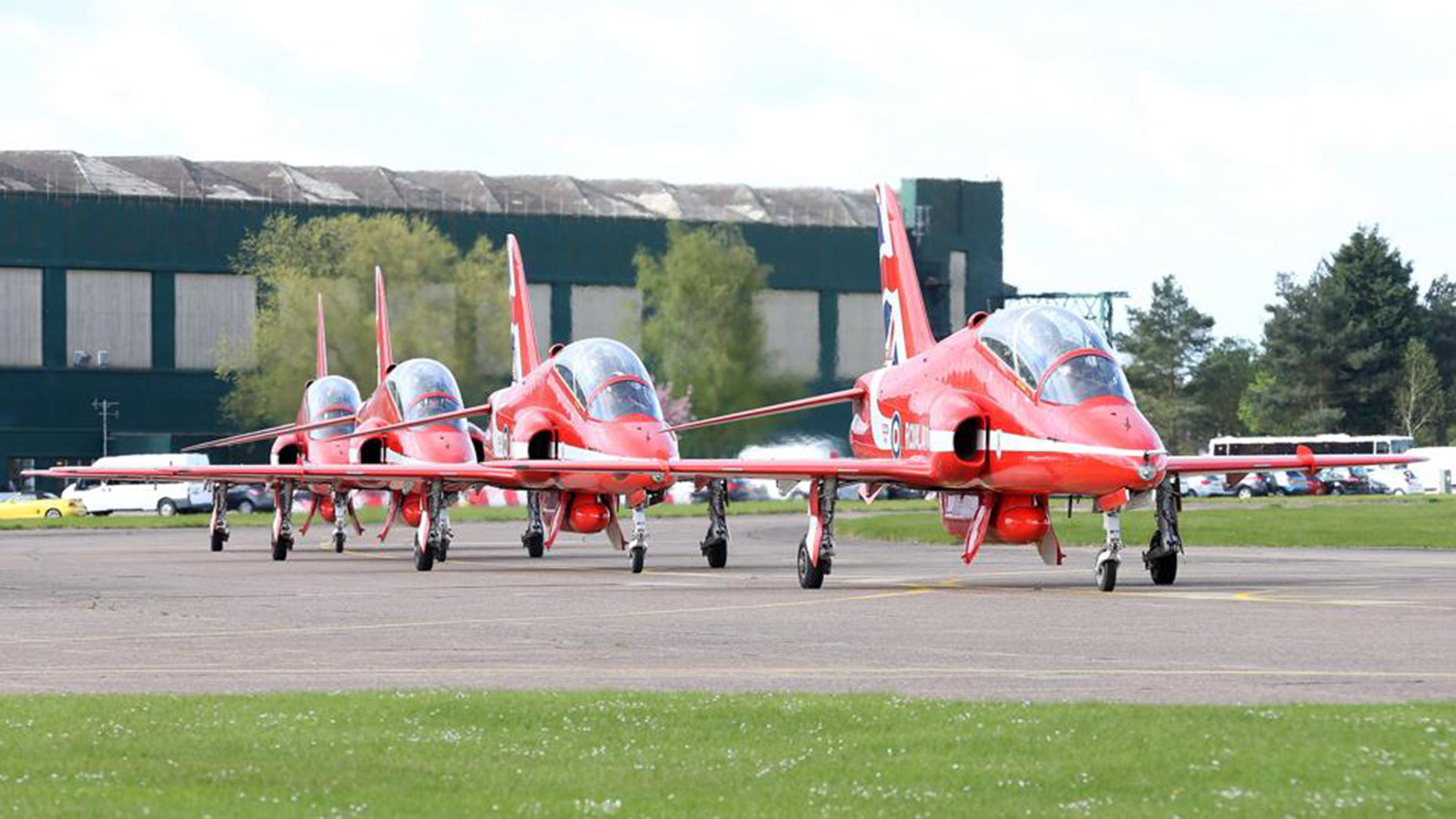 The Red Arrows returning to their RAF Scampton base. Photo: RAF Red Arrows