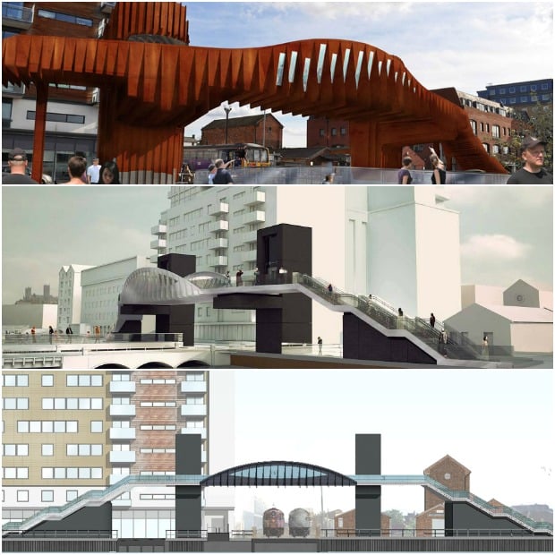 Brayford footbridge designs Collage