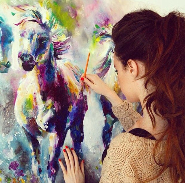 Katy has a unique and recognisable painting style. 