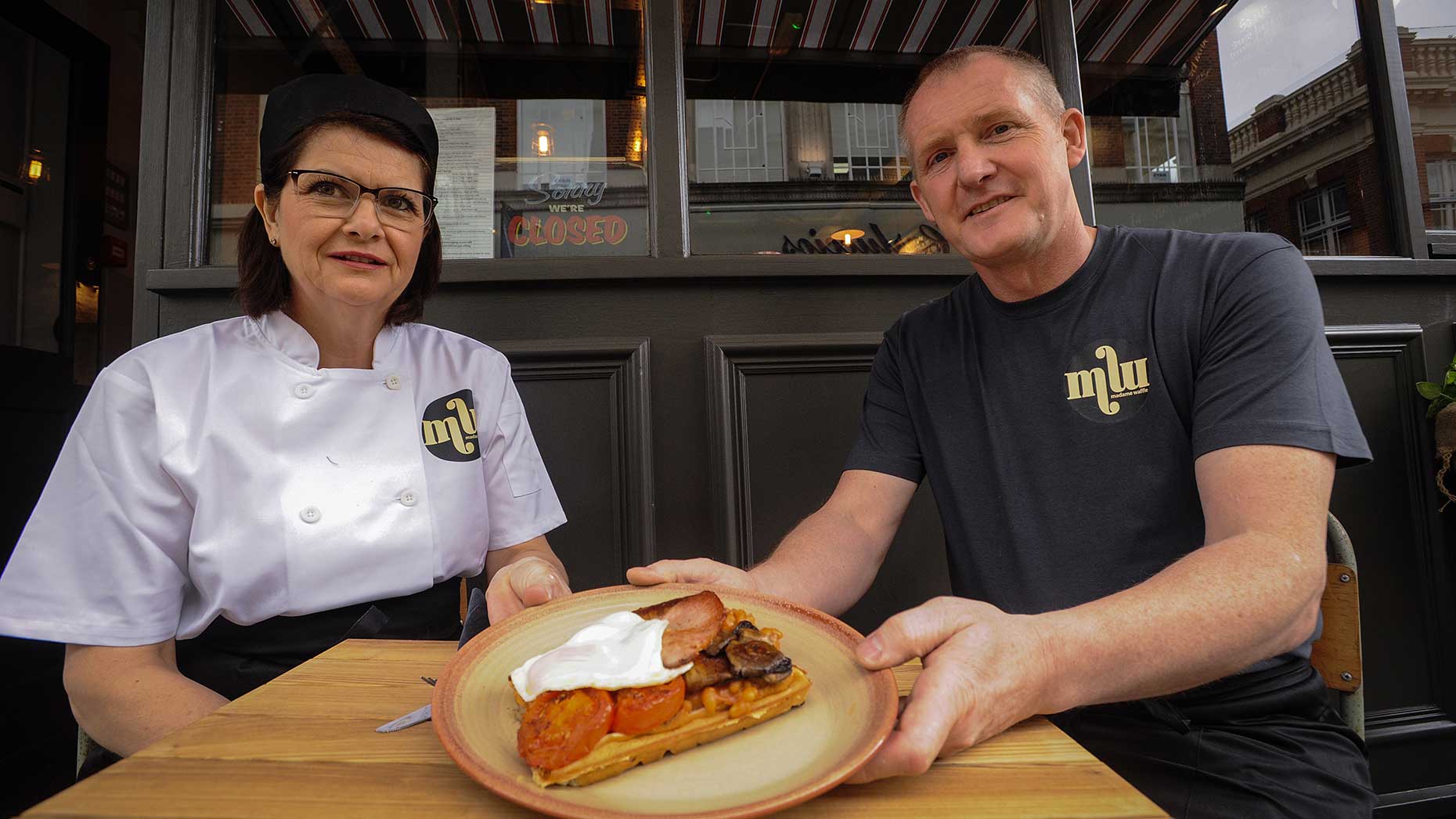 Madame Waffle owners Sharon and Bruce Whetton. Photo: Steve Smailes for The Lincolnite