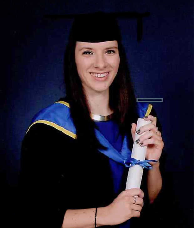 Carly Lovett graduated from the University of Lincoln in 2013.