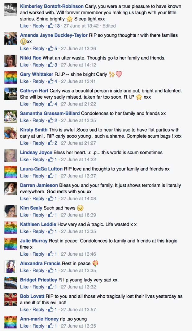 Tributes to Carly Lovett on The Lincolnite Facebook page.