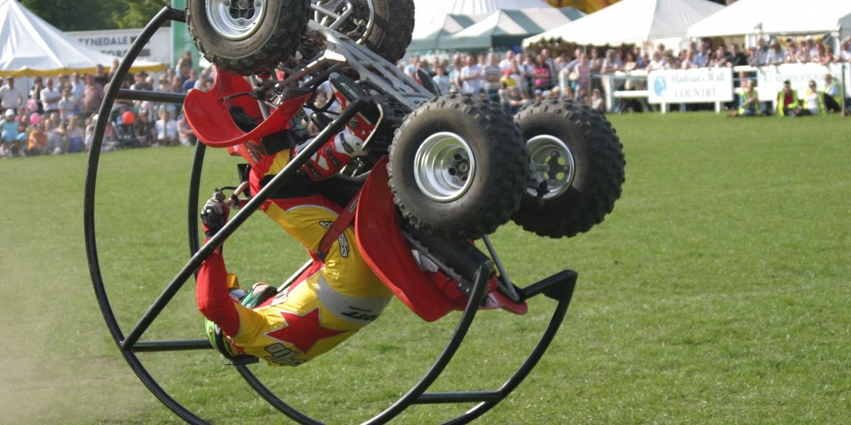 The Kangaroo Kid has jumped thousands of objects including an RAF Phantom jet, 14 Trucks and a flying airplane to name a few. See him perform on both days in the Main Ring.