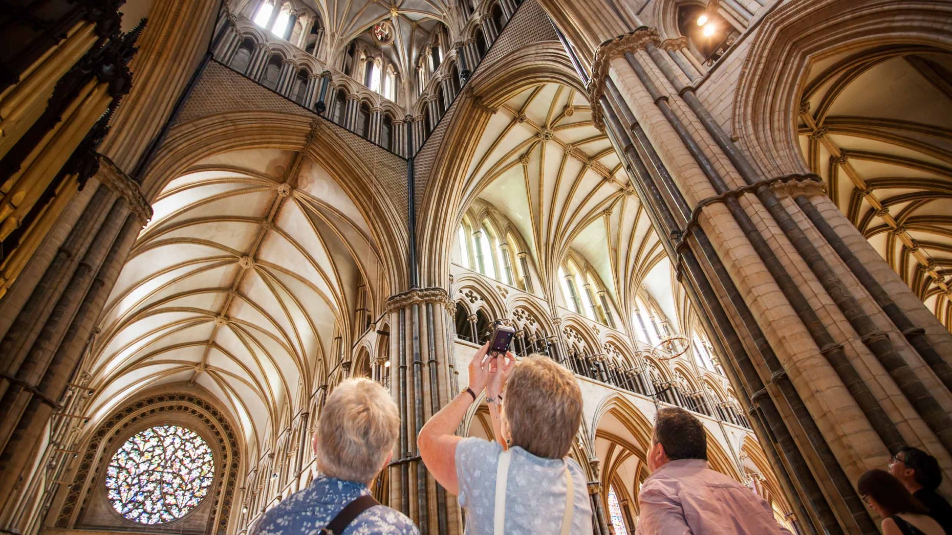 Some 45 people abseiled down Lincoln Cathedral main tower for charity. Photo: Sean Strange for The Lincolnite