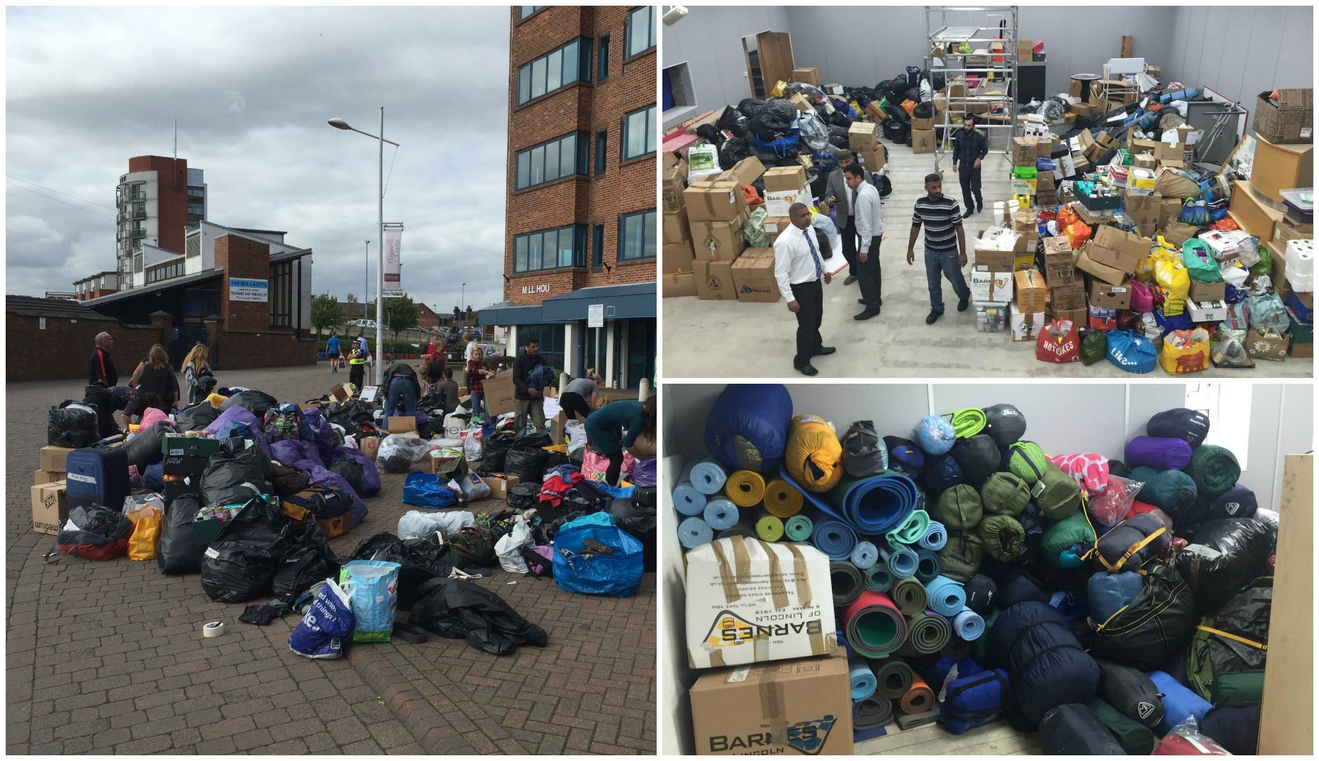 People in Lincoln donated 10 vans worth of donations. 