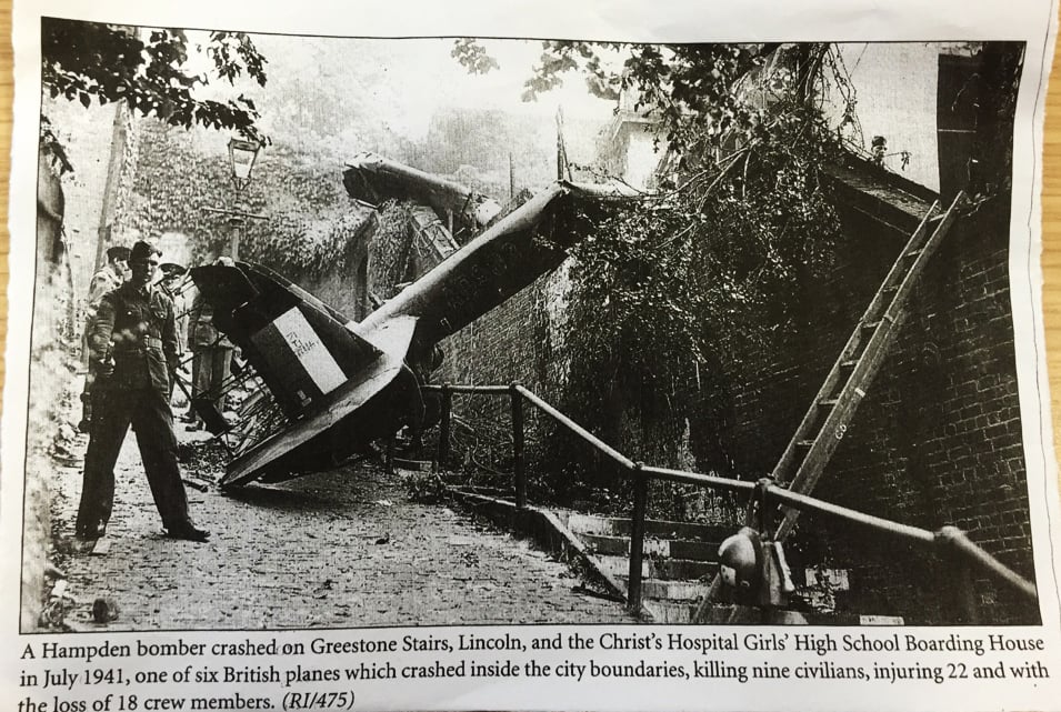 Norah's newspaper cutting of the crash on the Greestone steps. 