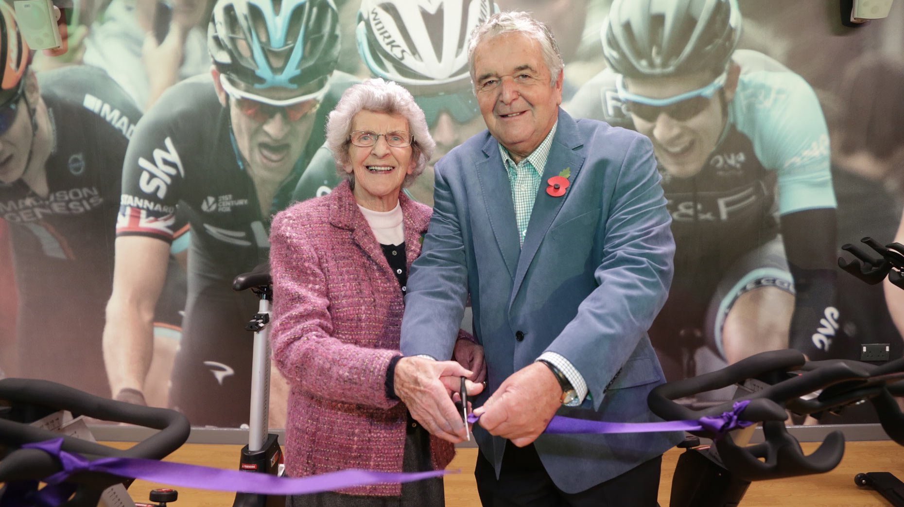 Marion Brighton, Leader of North Kesteven District Council and former Lincoln Grand Prix organiser Ian Emmerson marking the occasion. Photo: Phil Crow