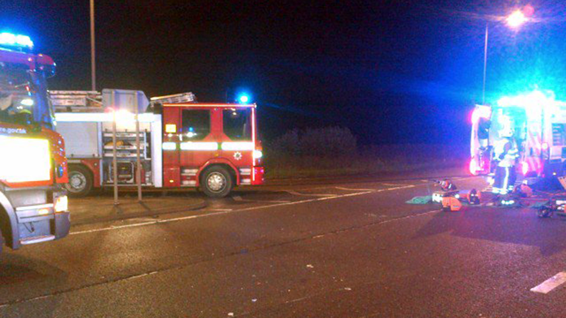 The scene of the crash on the A46 between Newark and Lincoln. Photo: EMOpSS TRPT North (@TRPTNorth)