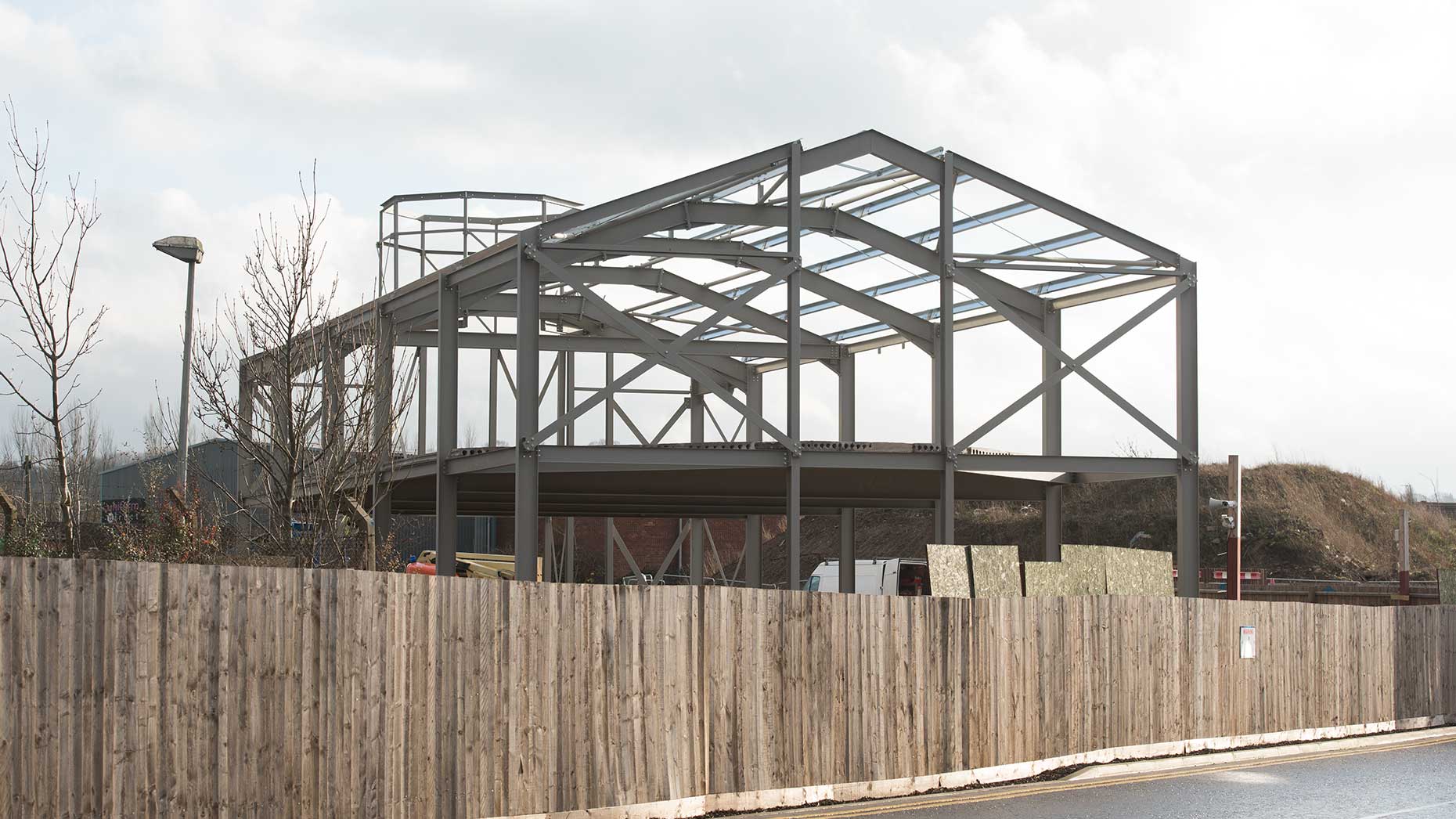 Construction work on the mosque has been temporarily put on hold. Photo: Steve Smailes for The Lincolnite