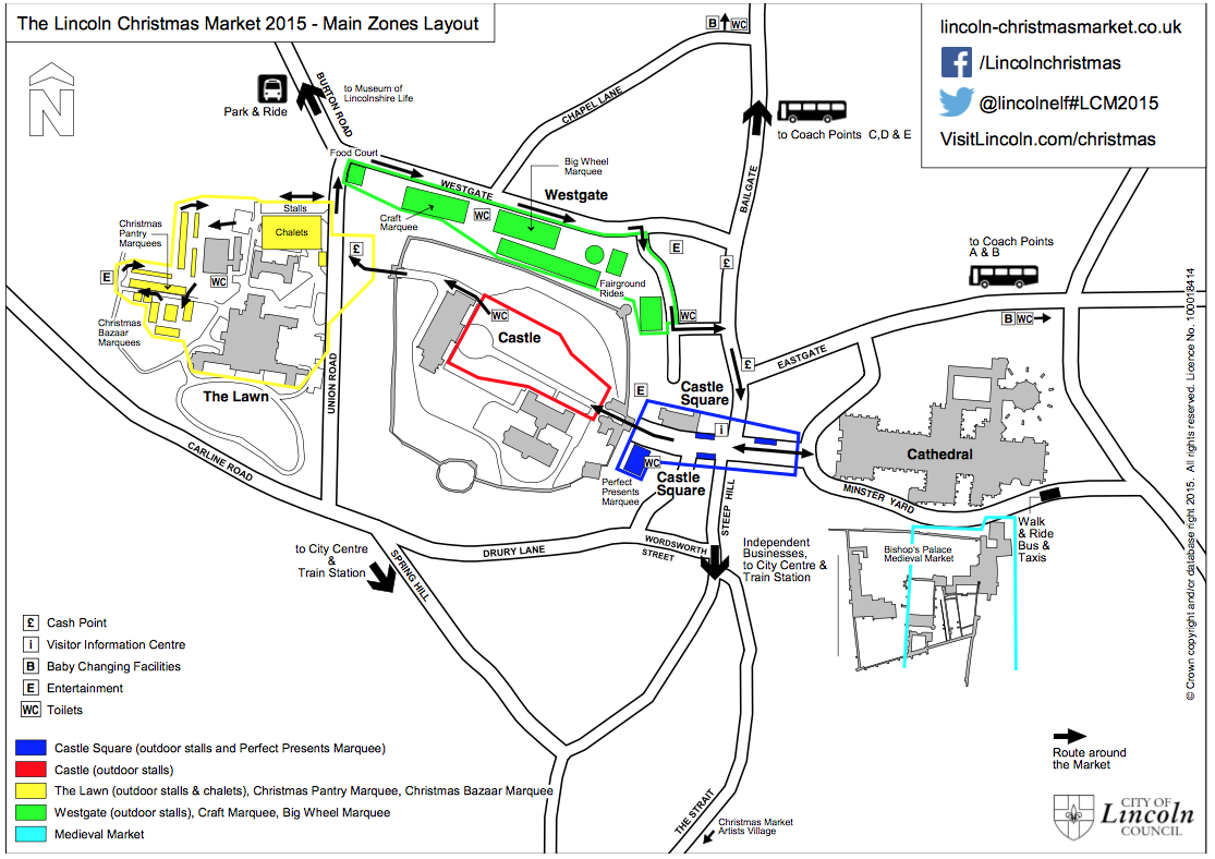 Click to enlarge the layout for this year's Lincoln Christmas Market. 