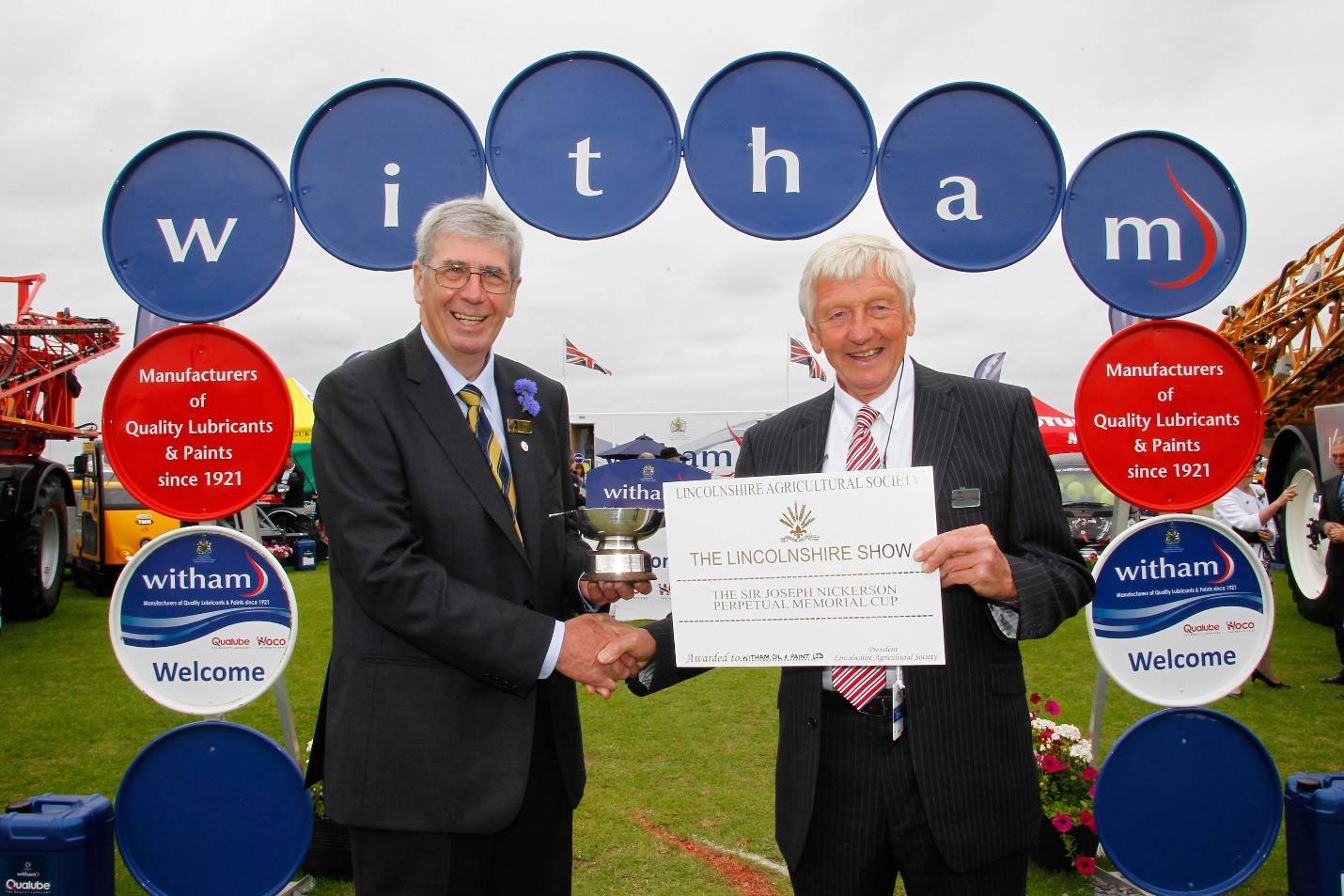 Geoff and Witham at the Lincolnshire Show in 2014.