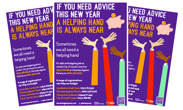 Posters advertising the help on offer will be displayed across the city. Image: City of Lincoln Council
