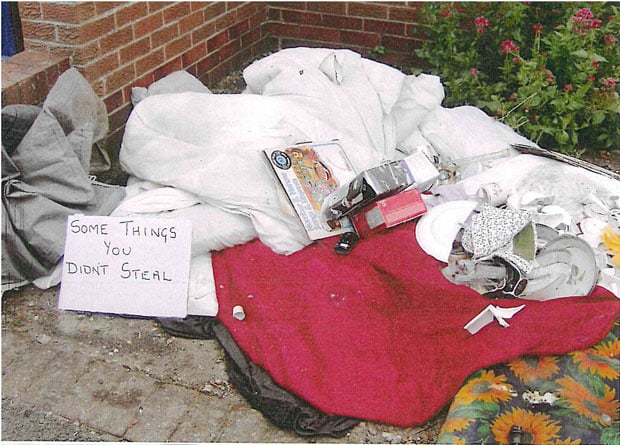Hutchinson was find just under £2,500 for the revenge fly-tipping incident. 