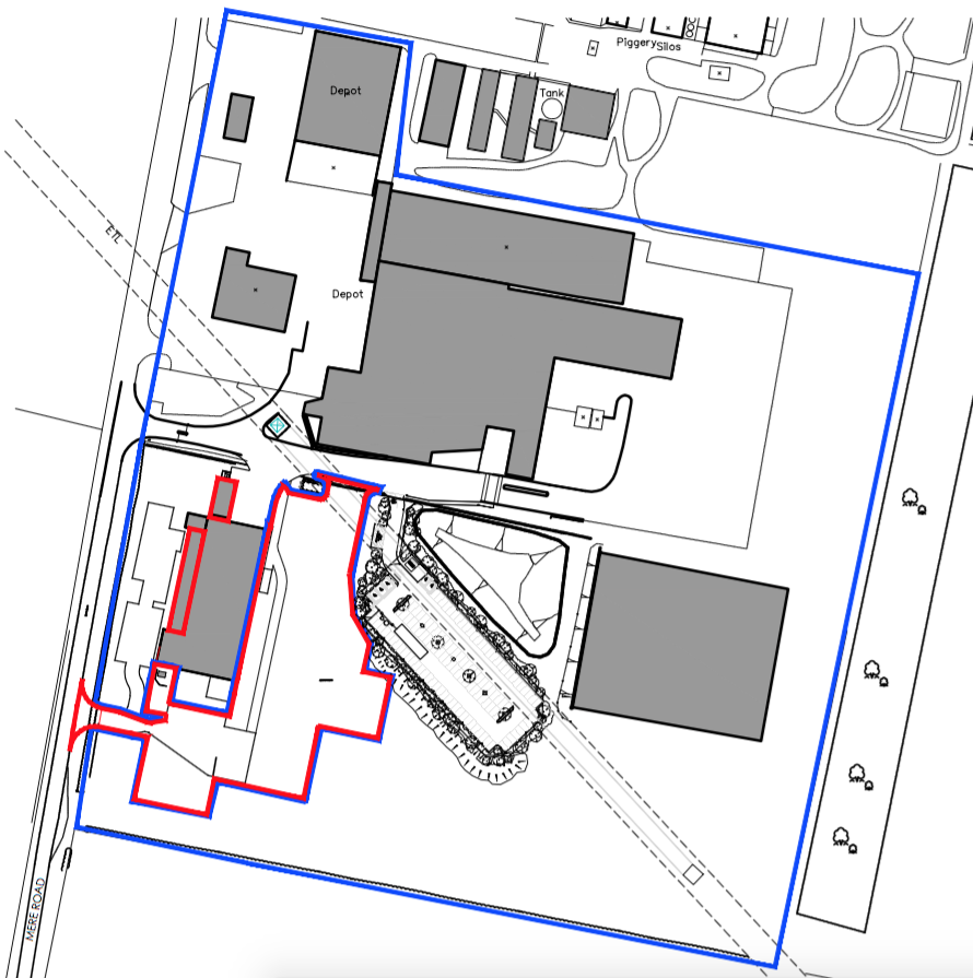 Proposed site for the extension