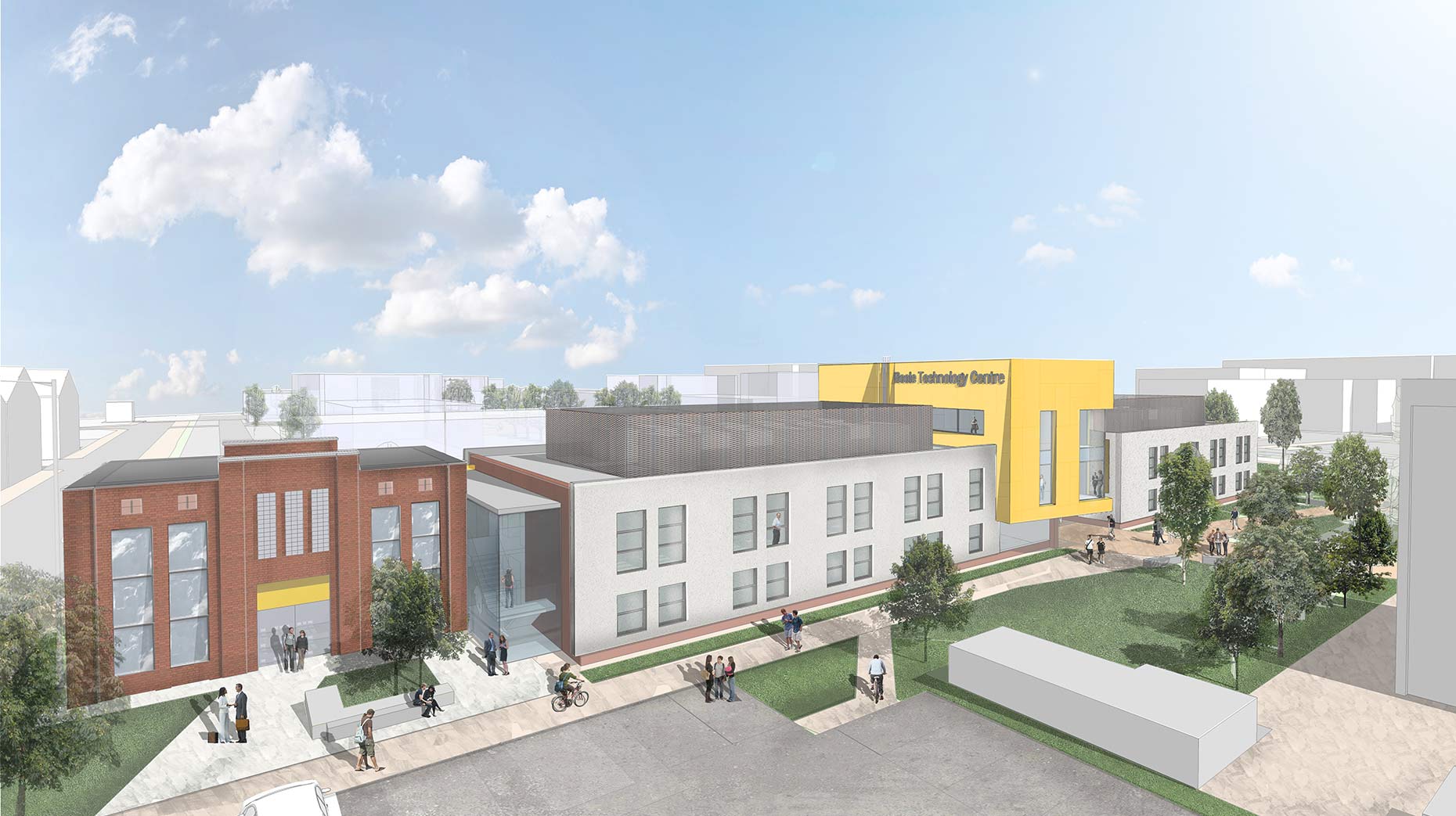 The latest artist impression of the Boole Technology Centre, which is now officially under construction. Photo: Lincoln Science and Innovation Park