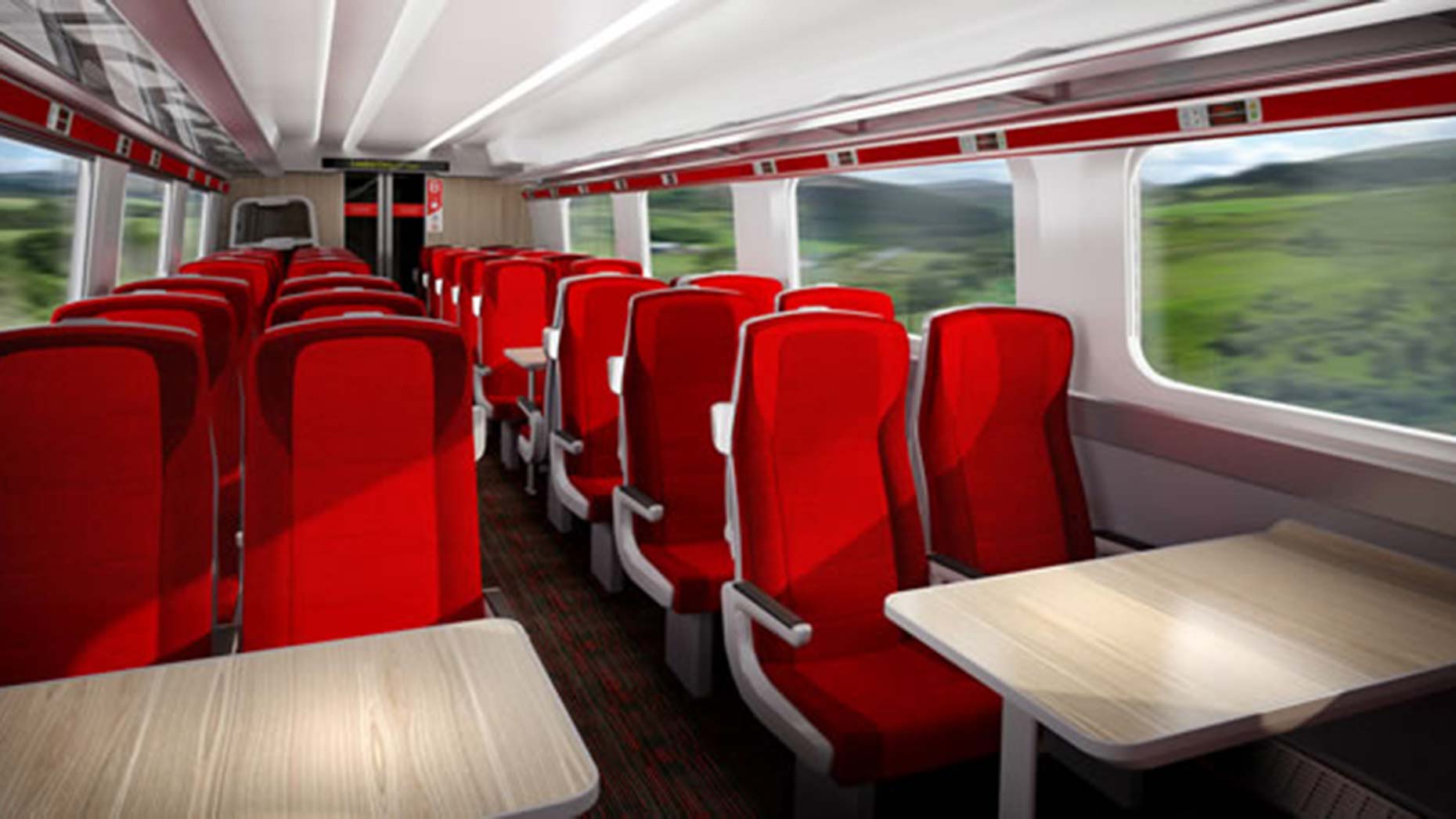 Artist impression of Standard class in the upcoming Virgin Azuma trains