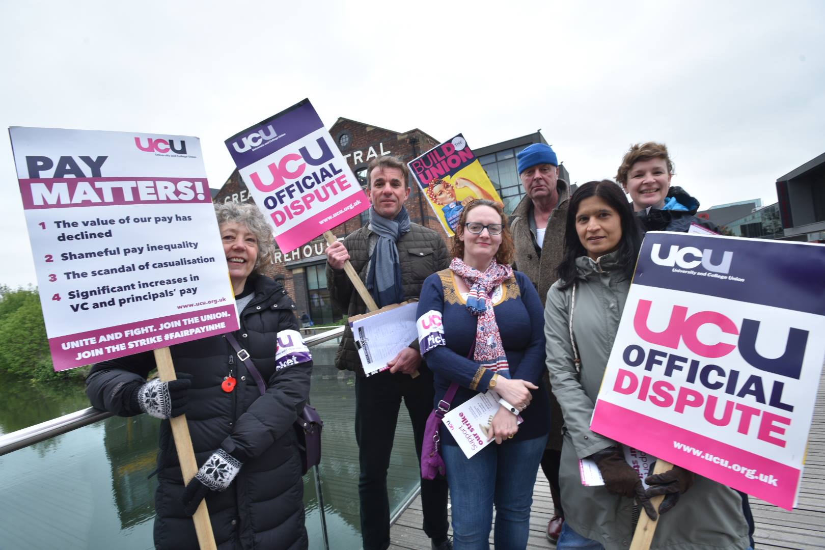 UCU members from the University of Lincoln are taking part in two days of strike action. Photo: Steve Smailes for The Lincolnite