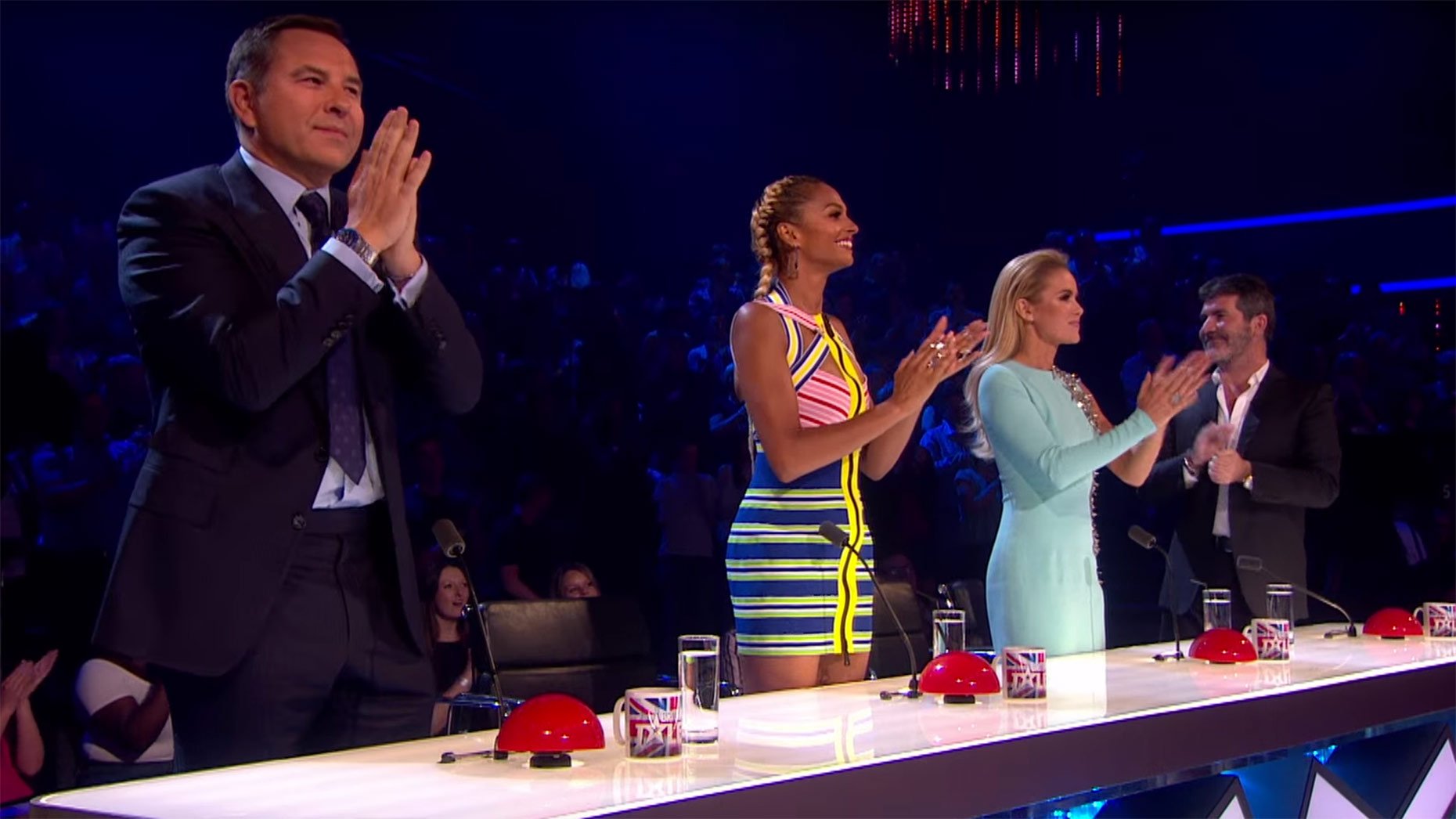 The judges following Lucy and Trip's performance. Screenshot: YouTube
