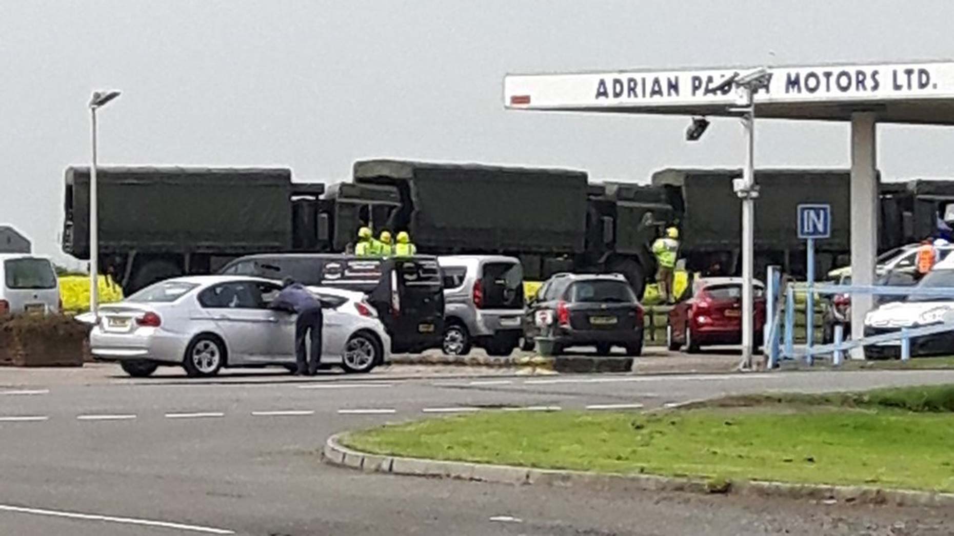 Multiple casualties after military vehicle pile up on A17 in