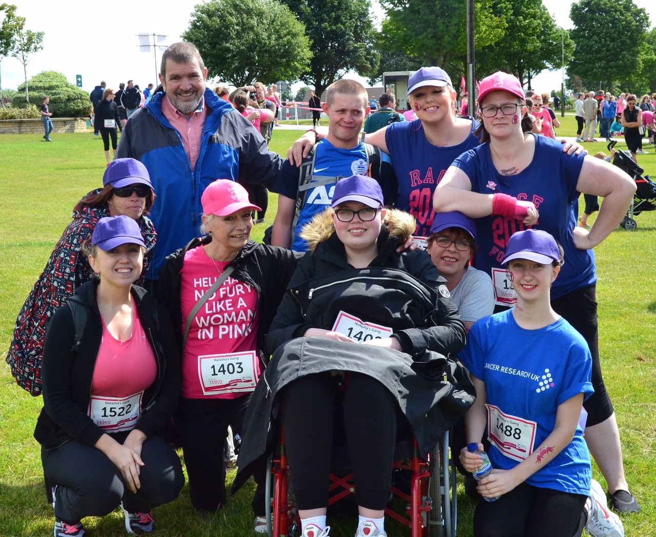 Last year, Natasha completed the race in a wheelchair. This year, she's walking it. 