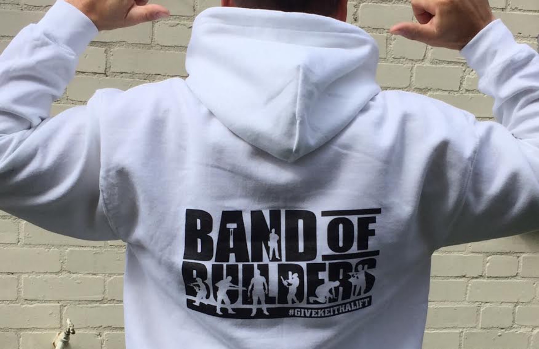 Work colleagues are selling Band of Builders t-shirts and hoodies to raise money for Keith.