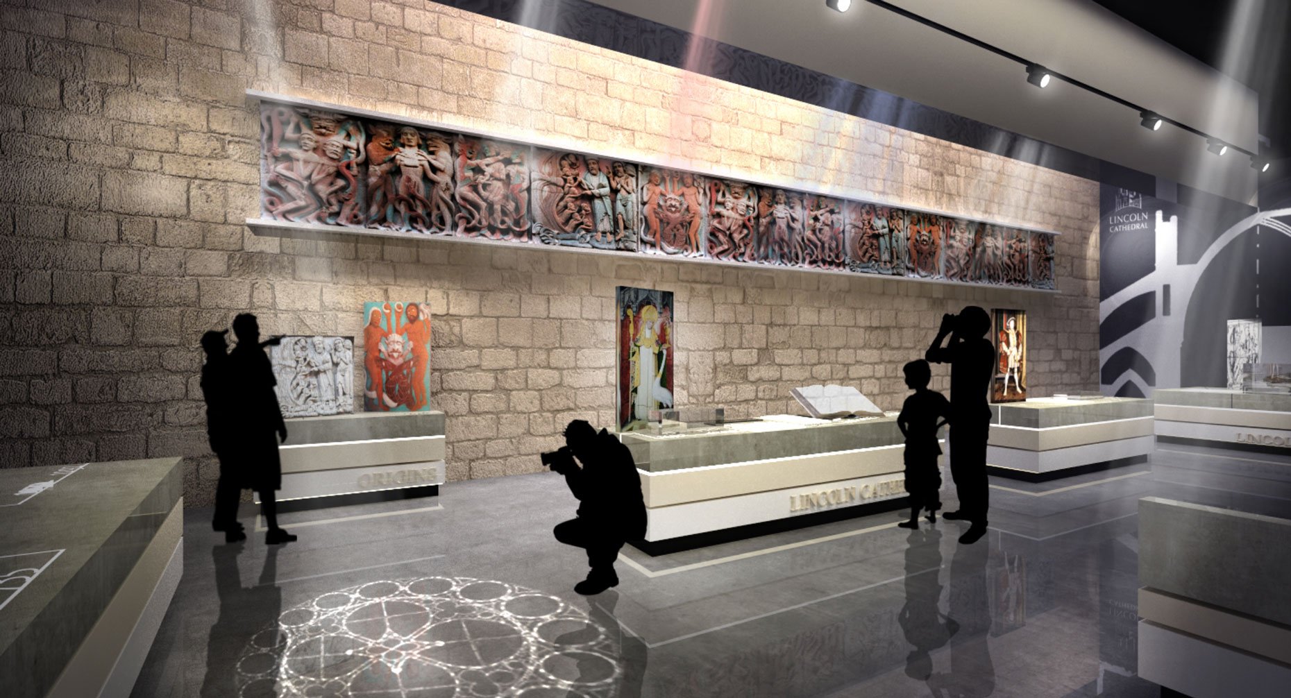 The new exhibition space as part of the Lincoln Cathedral Connected project. 