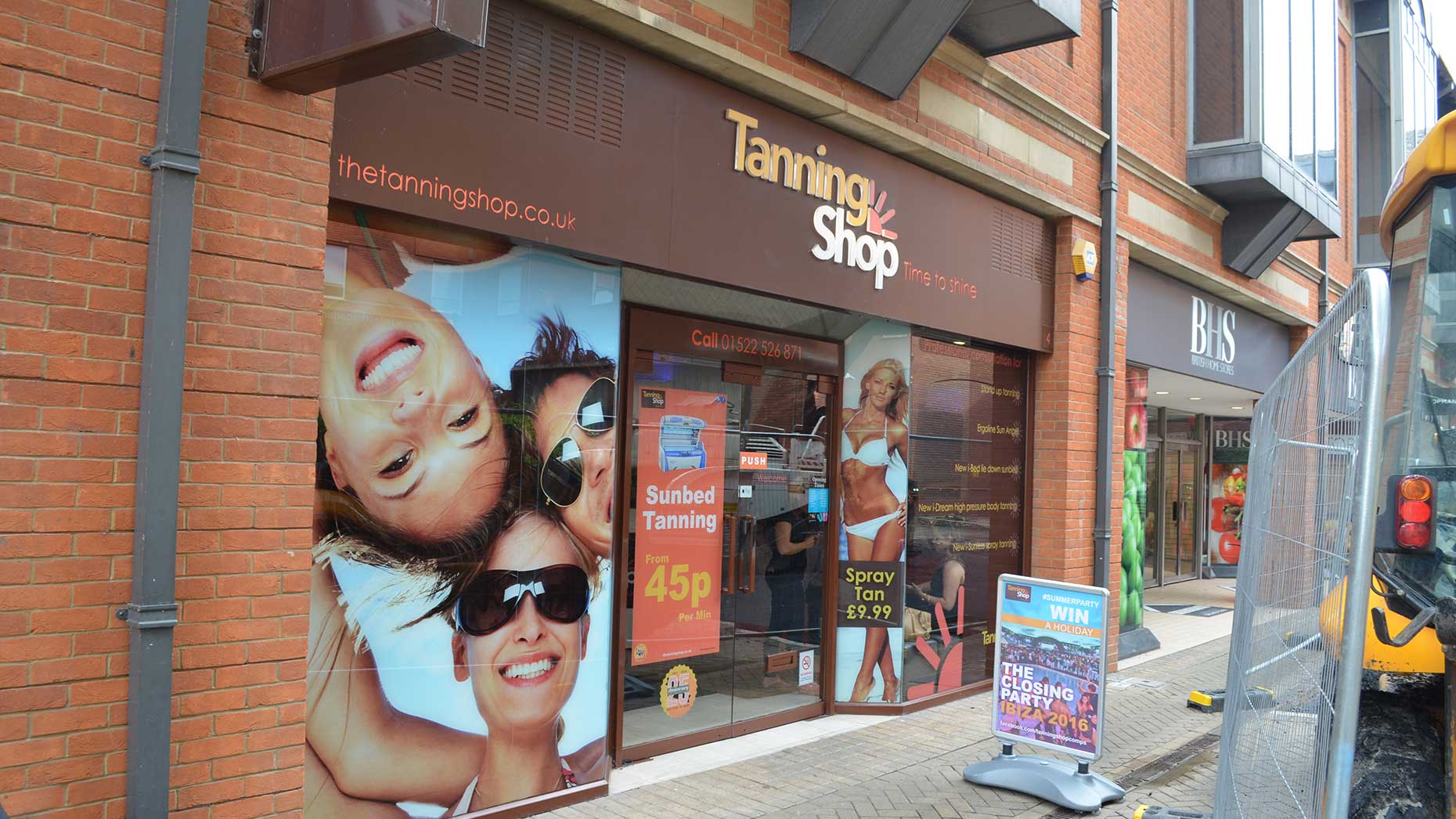 The Tanning Shop has also had a decrease in passing trade since the start of the work in St Benedict's Square, Lincoln. Photo Sarah Harrison-Barker