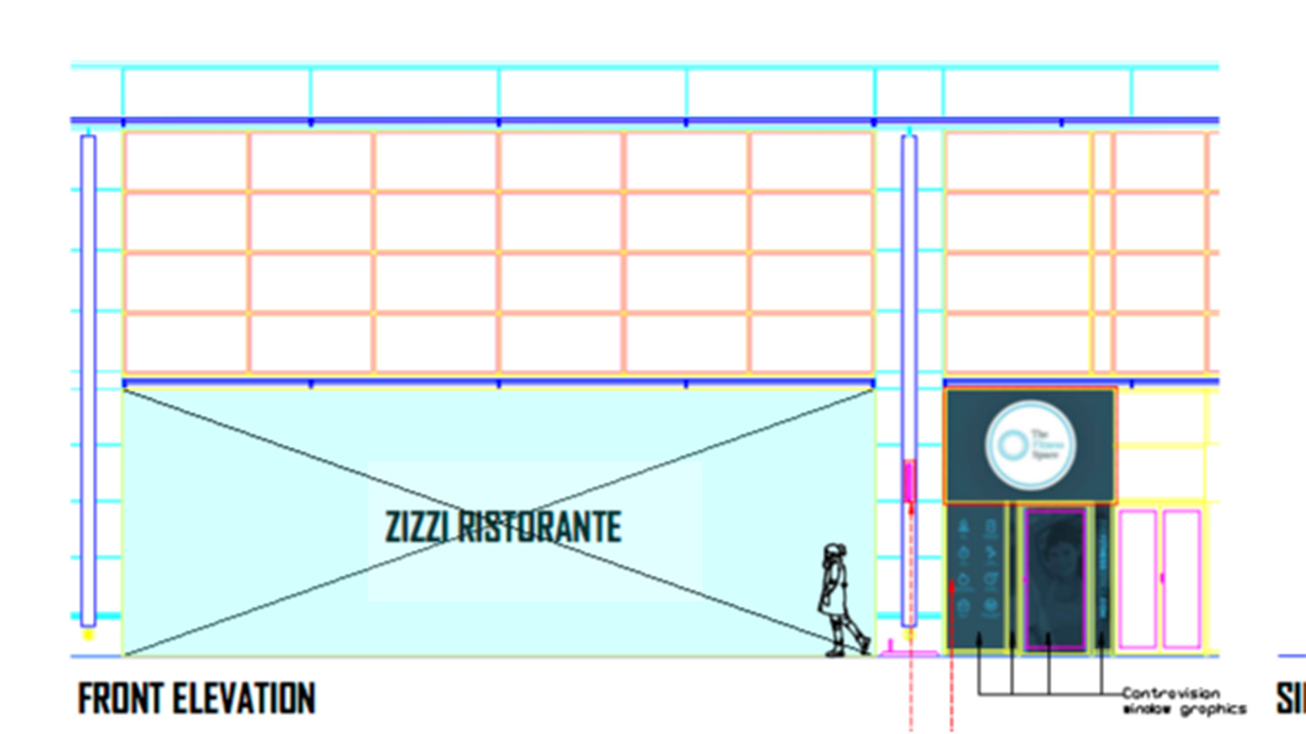 The new gym would be accessed via a door next to Zizzi