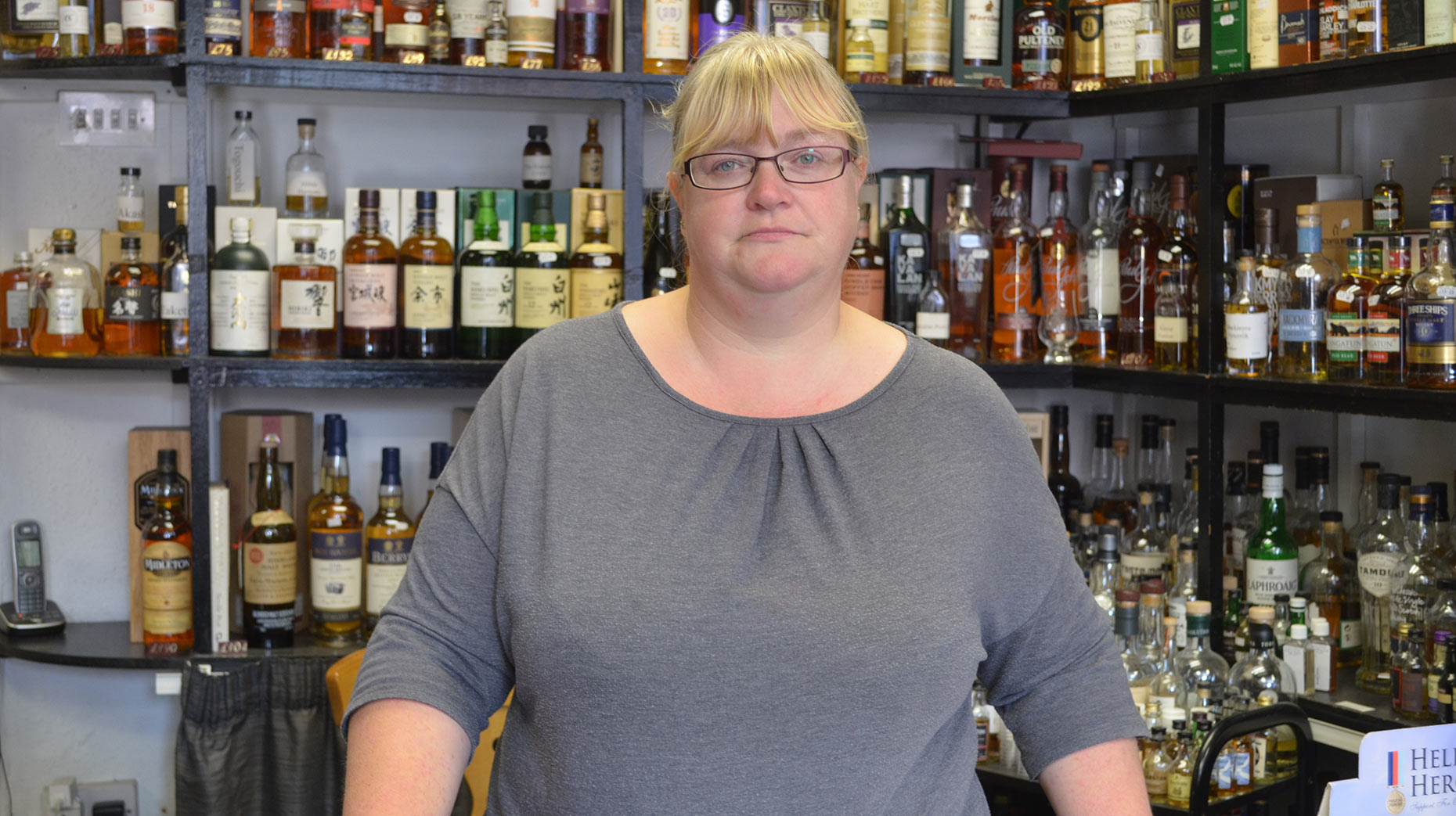 Michelle Williams, sales assistant at The Lincoln Whisky Shop Photo: The Lincolnite