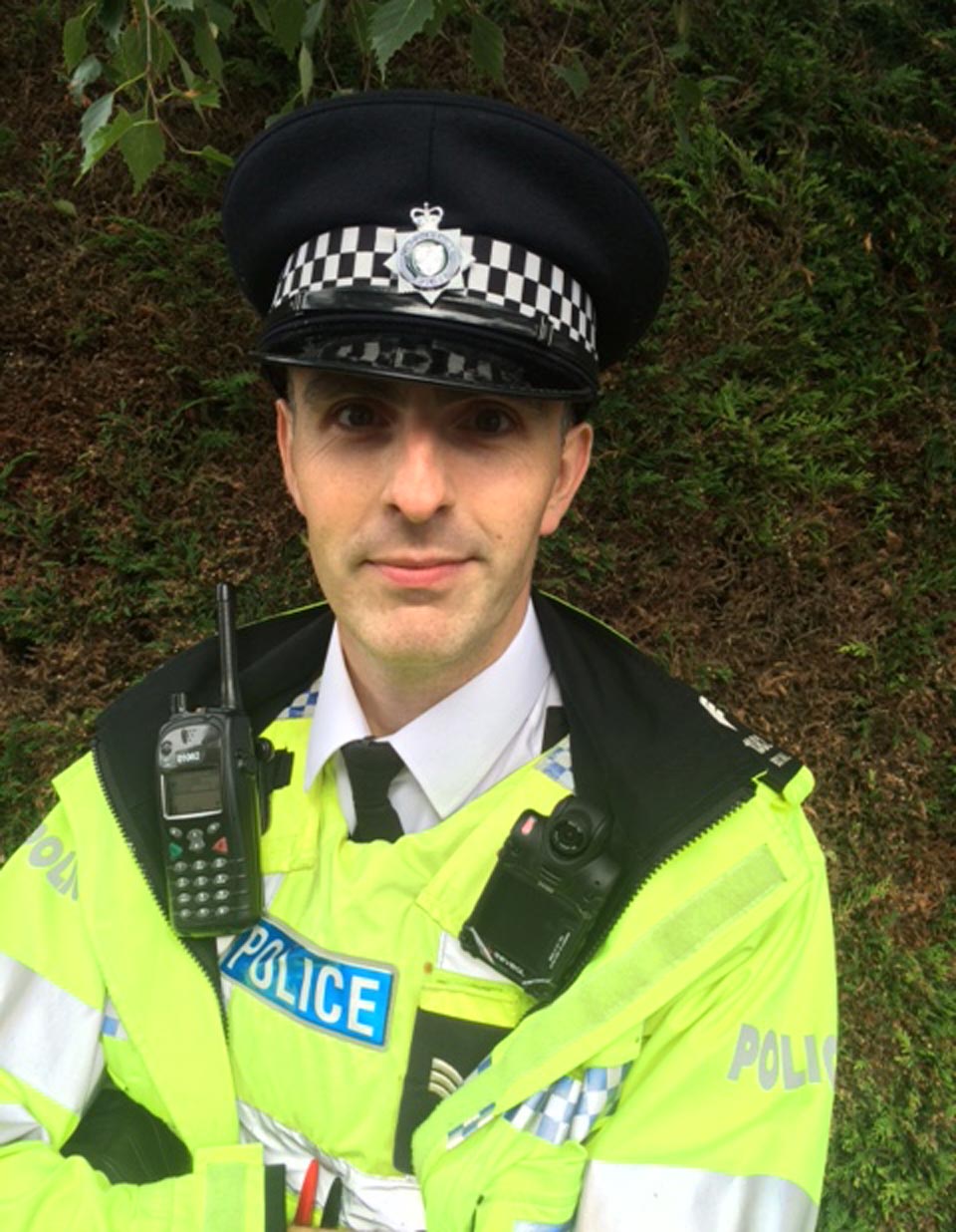 Lincoolnshire Police lead for body worn video, Sergeant Gareth Boxall showcasing one of the new cameras