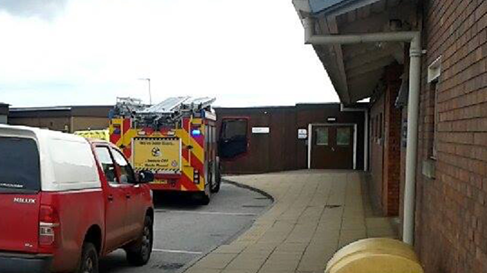 Patients were unable to enter the building. Photo: Ashley Hill