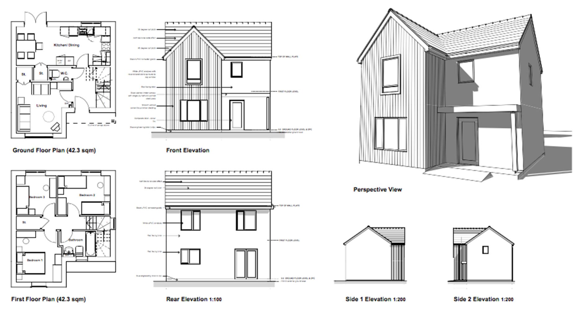Designs for the new properties. 