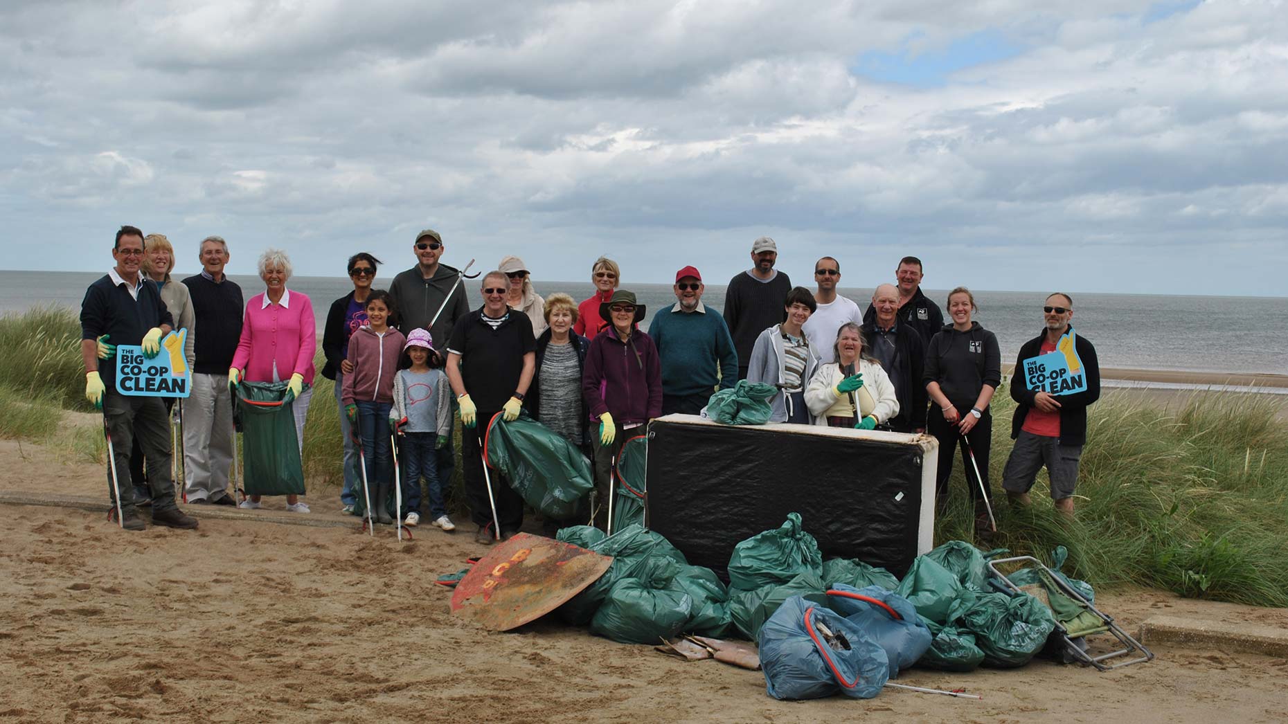  Lincolnshire Co-op staff and members took part in clean up events across the area, including at Huttoft Beach near Chapel St Leonards.