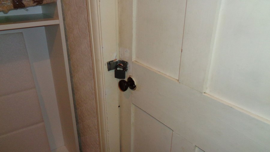 Doors in the property were padlocked from the outside. 