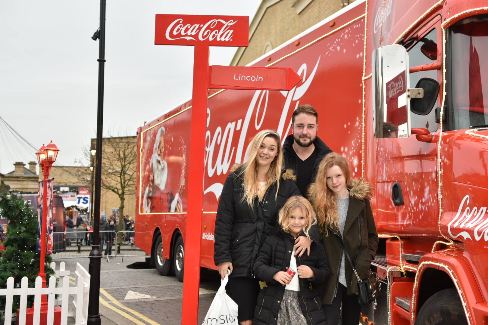 You can have your photo taken with the Coca Cola Christmas truck in Lincoln. Photo: Steve Smailes for The Lincolnite