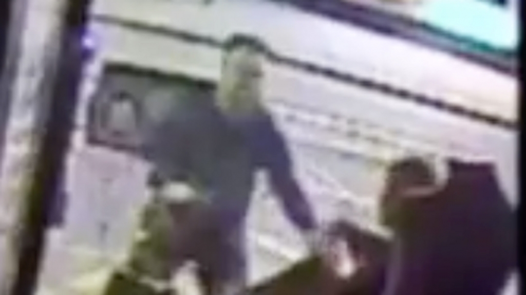 CCTV: Punches thrown in Grantham assault