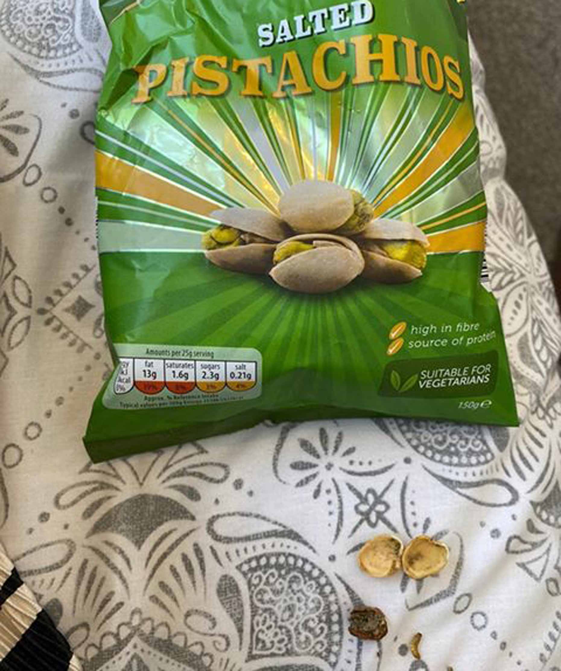 Eww, that's nuts! Woman finds maggot in Aldi pistachios