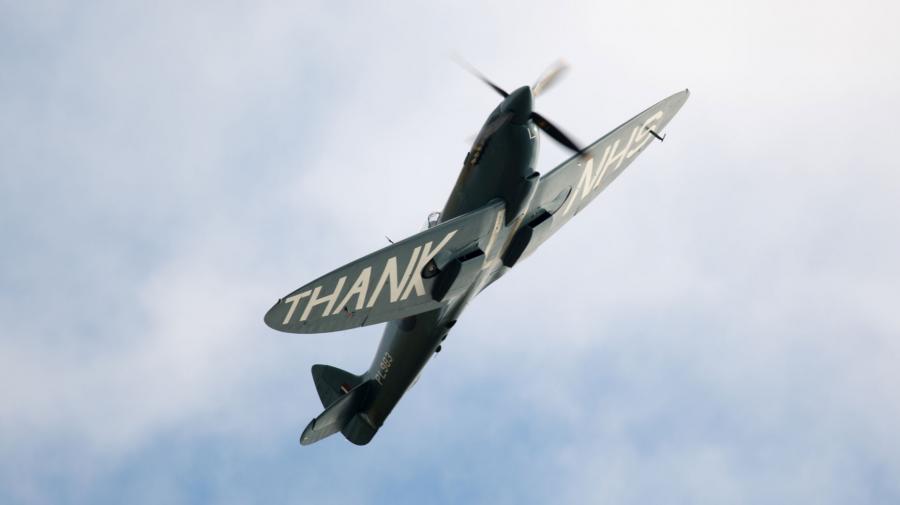 Spitfire Flies Over Lincolnshire Hospitals With Thank You Nhs Message